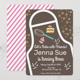 Funkelnd Sprinkle Cupcake zum Geburtstag Einladung