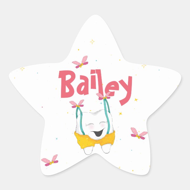 Funkelnd Stand in Peach Personalisierten Hängern Stern-Aufkleber (Vorderseite)