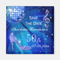 Funkelnd Stiletto Heel 50. Geburtstag Save the Dat