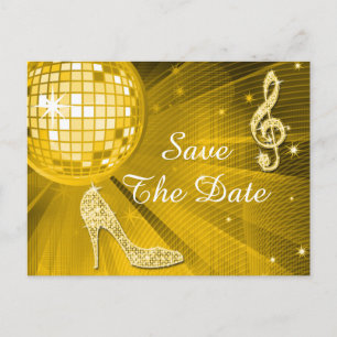 Funkelnd Stiletto Heel 65. Geburtstag Save the Dat Ankündigungspostkarte