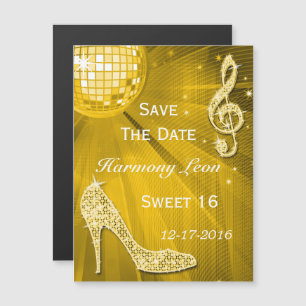 Funkelnd Stiletto Heel Sweet 16 Save the Date Magneteinladung