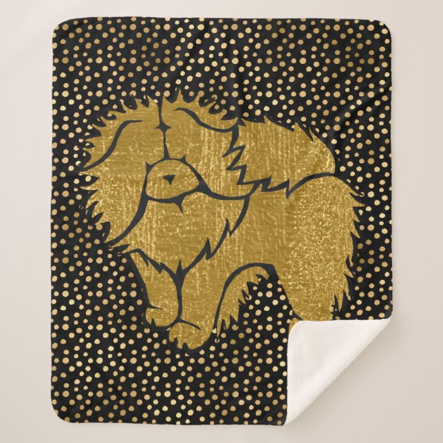 FUNKELND THANG Chow Imitate metallische Sherpa Dec Sherpadecke (Vorderseite)