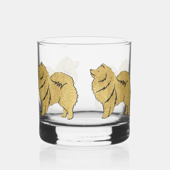 Funkelnd Thang Finnish Lapphund Rocks Juice Glass Whiskyglas (Vorderseite)