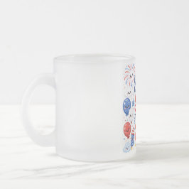 Funkelnd und lächelnd zum 4. Juli Cute Kawaii  Mattglastasse
