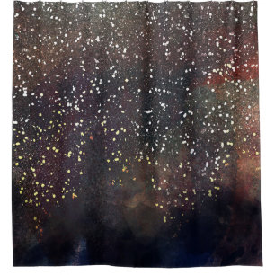 Funkelnd Watercolor-erdiger rustikaler moderner Duschvorhang