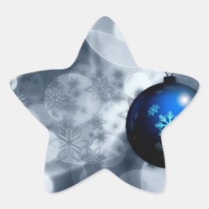 Funkelnd Weihnachten Stern-Aufkleber