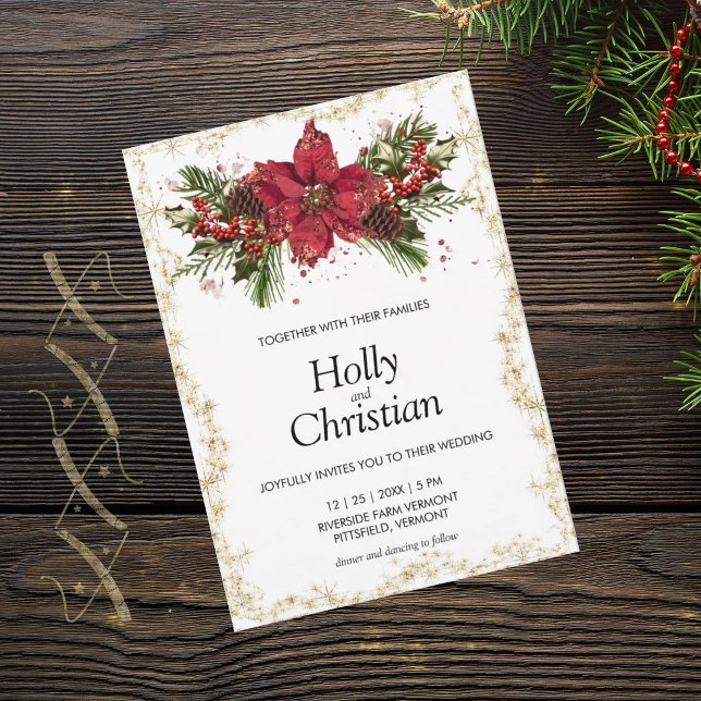 Funkelnd Weihnachtsaufenthalte Einladung (Von Creator hochgeladen)