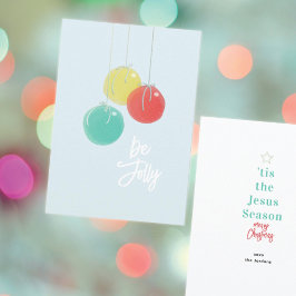 Funkelnd Weihnachtsbälle Flat Card