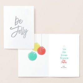 Funkelnd Weihnachtsbälle-Fotolkarte Folienkarte