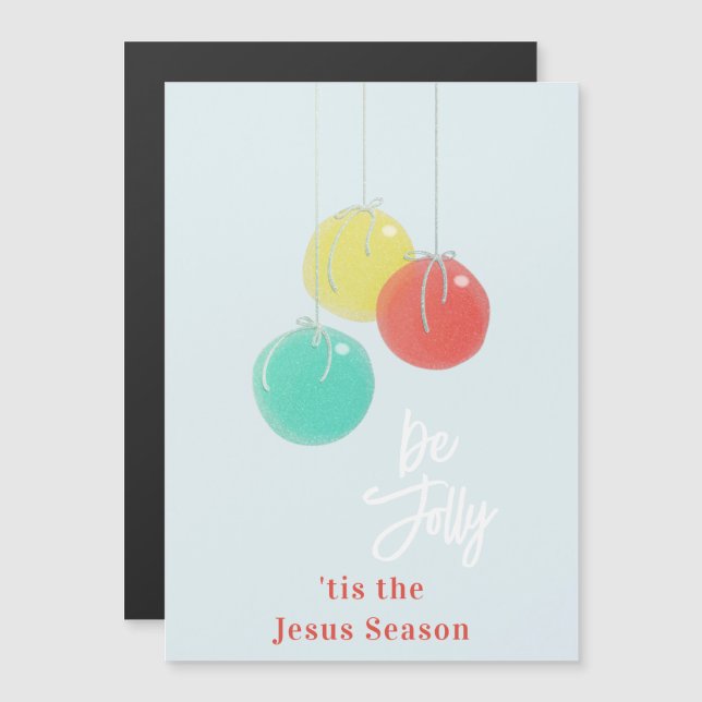 Funkelnd Weihnachtsbälle Magnetkarte (Vorne/Hinten)