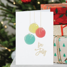 Funkelnd Weihnachtsbälle Weihnachtskarte Feiertagskarte