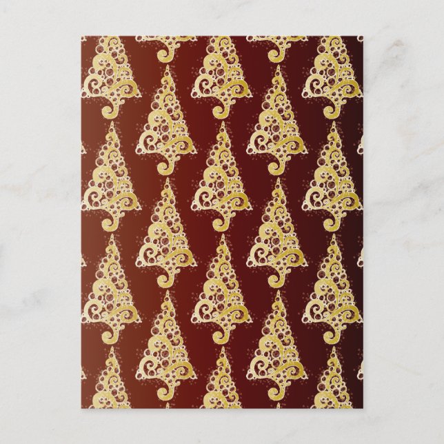 Funkelnd Weihnachtsbaum Feiertagspostkarte (Vorderseite)