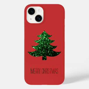 Funkelnd Weihnachtsbaum grün Rot Persönlich Case-Mate iPhone Hülle