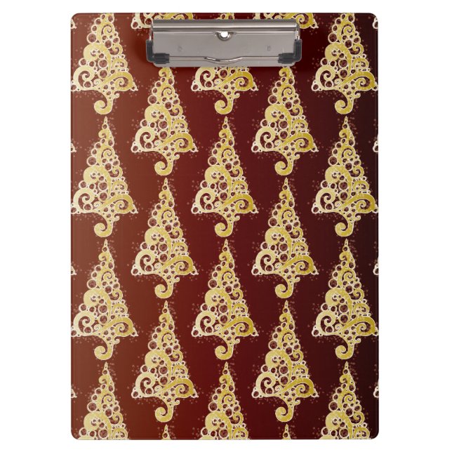 Funkelnd Weihnachtsbaum Klemmbrett (Vorderseite)