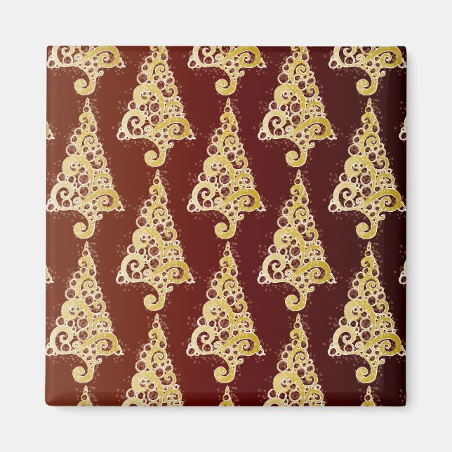 Funkelnd Weihnachtsbaum Magnet (Vorne)