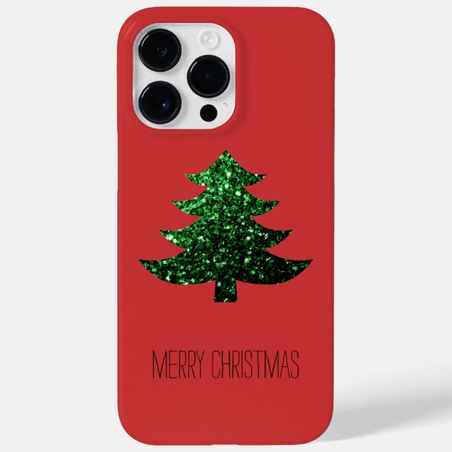 Funkelnd Weihnachtsbaum Rot personalisieren Case-Mate iPhone Hülle (Rückseite)