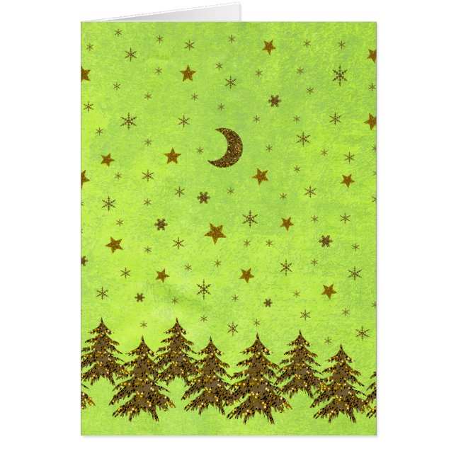 Funkelnd Weihnachtsbaum, Sterne auf abstraktem Pap (Vorne)