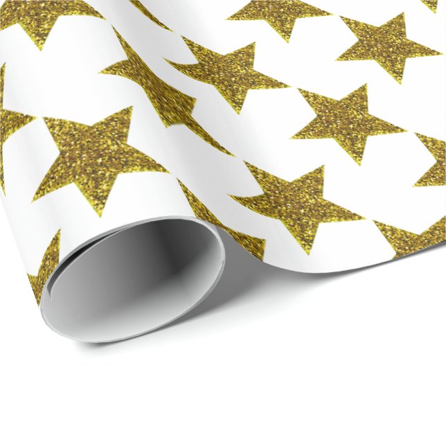 Funkelnd Weihnachtssterne Geschenkpapier (Rolleneckpunkt)