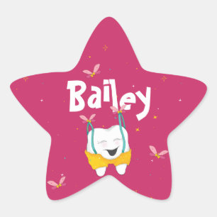 Funkelnd Zauberrosa Stern-Aufkleber