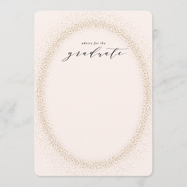 Funkelnde Abschluss-Wörter von Weisheitsratenkarte Hinweiskarte (Vorderseite)