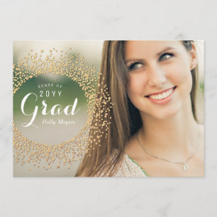 Funkelnde Absolvent-Foto-Karte Ankündigung