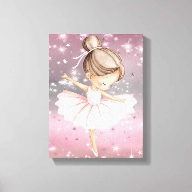 Funkelnde Ballerina Tänzerin Leinwand (Vorderseite)