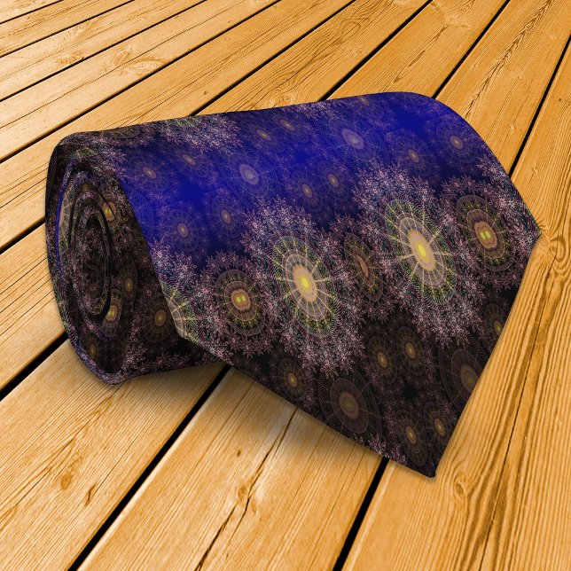 Funkelnde Blume im klaren Nachthimmel Krawatte (Von Creator hochgeladen)