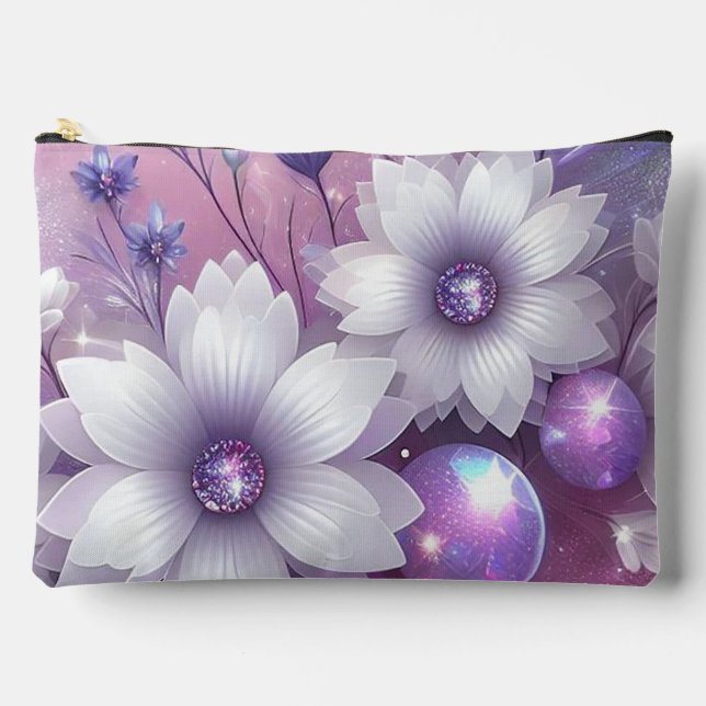 funkelnde Blume Zubehörtasche (Vorderseite)
