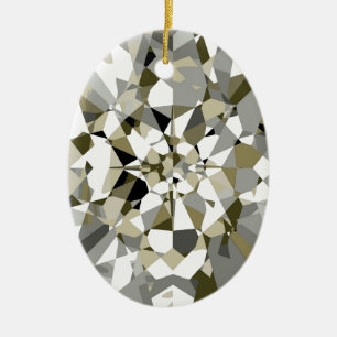 Funkelnde Diamant-Verzierung Keramik Ornament