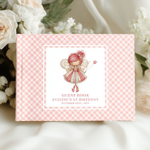 Funkelnde Feen-Geburtstags-Blumen-Rosa-Gast Gästebuch