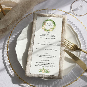 Funkelnde Freude Winterliche Hochzeitsmenükarten Menükarte