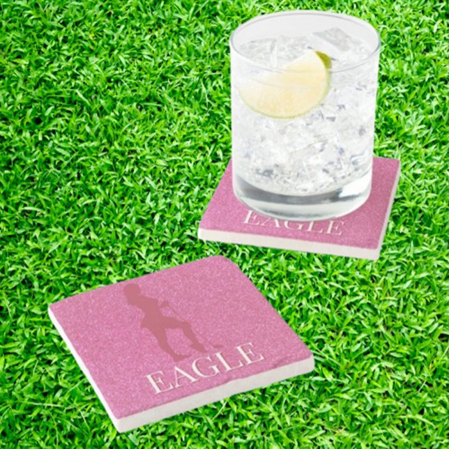 Funkelnde Golf-Unterlagen Steinuntersetzer (Discover the cutest pink sparkly gifts for women golfers!)