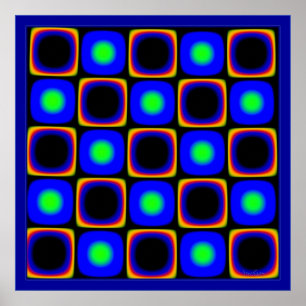 Funkelnde grüne Punkte Poster