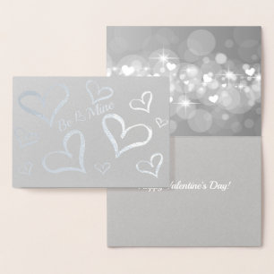 Funkelnde Herzen Valentinstag Folienkarte