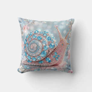 Funkelnde Juwelen-Schnecke Kissen