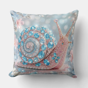 Funkelnde Juwelen-Schnecke Kissen