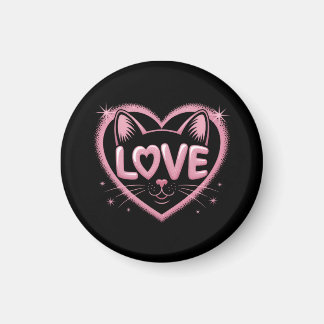Funkelnde Katzenliebe Magnet