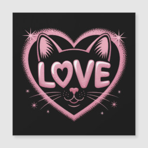 Funkelnde Katzenliebe Magnetkarte