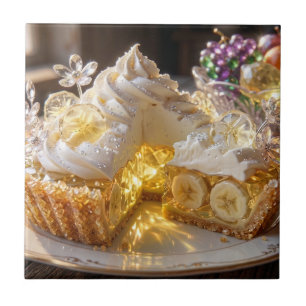 Funkelnde Kristall-Bananencreme-Pie  Fliese