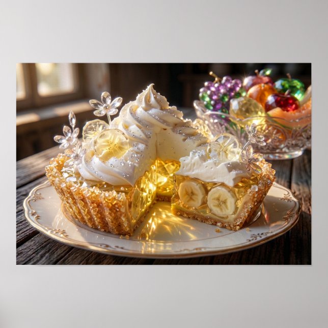 Funkelnde Kristall-Bananencreme-Pie  Poster (Vorne)