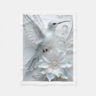 Funkelnde Kristall-Kolibri-Wurfdecke Fleecedecke