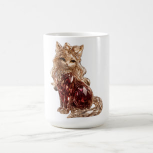 Funkelnde Kristall Süße Katze Luxus  Kaffeetasse