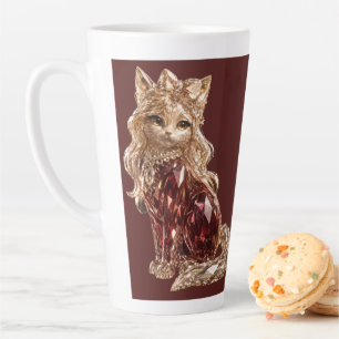 Funkelnde Kristall Süße Katze Luxus Milchtasse