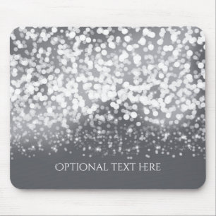 Funkelnde Lichter Romantischer Silberner Moderner Mousepad
