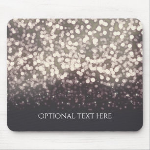 Funkelnde Lichter Romantisches Grau Moderne Glamou Mousepad