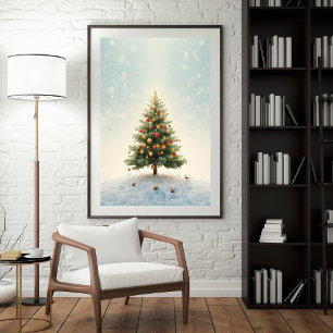 Funkelnde Lichter Weihnachtsbaum Poster