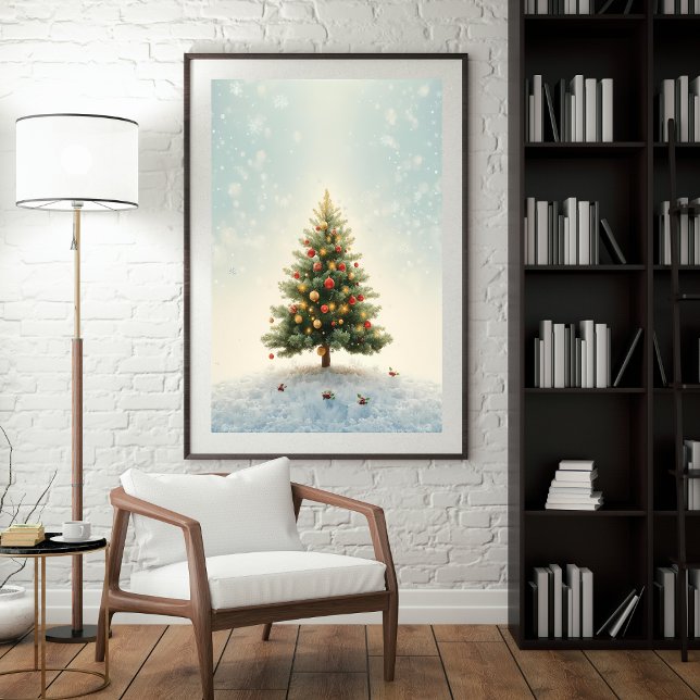 Funkelnde Lichter Weihnachtsbaum Poster (Von Creator hochgeladen)