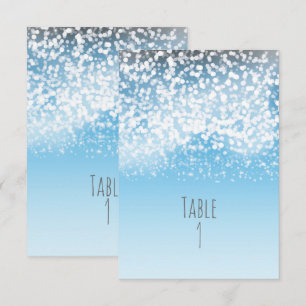 Funkelnde Lichter Winter Wonderland Tischzahl Einladung