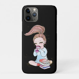 Funkelnde Mädchen-Café-Bücher Case-Mate iPhone Hülle