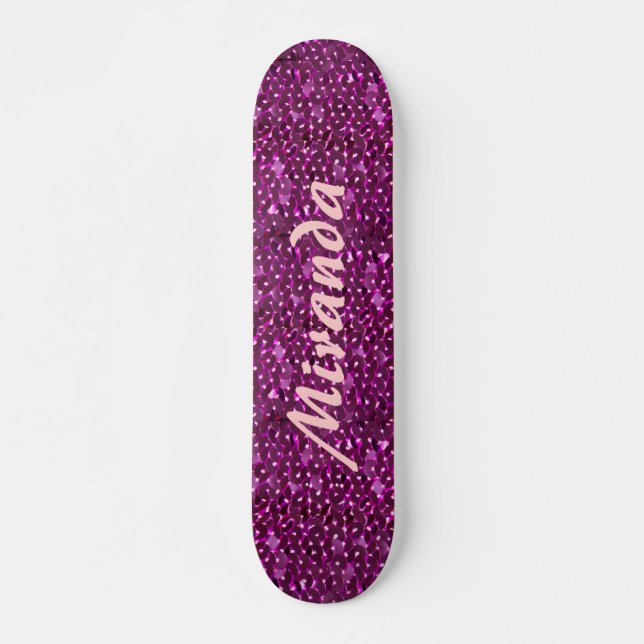 Funkelnde Paillette Skateboard (Vorne)
